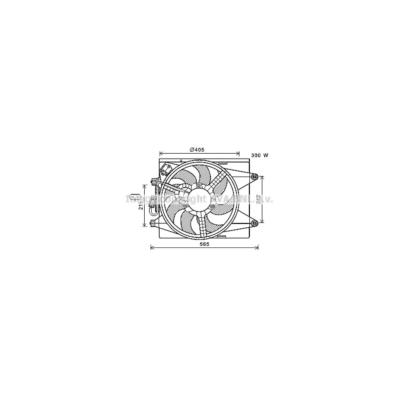 Ventilateur, refroidissement du moteur AVA QUALITY COOLING LC7501
