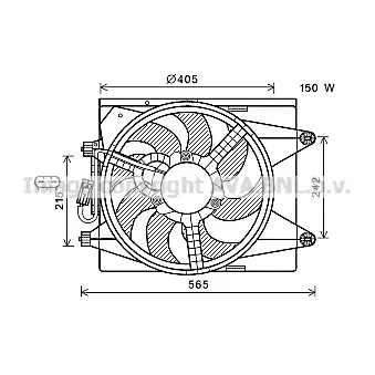 Ventilateur, refroidissement du moteur AVA QUALITY COOLING LC7502