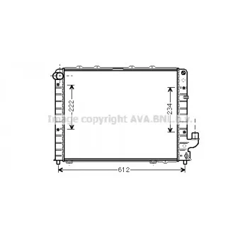 Radiateur, refroidissement du moteur AVA QUALITY COOLING