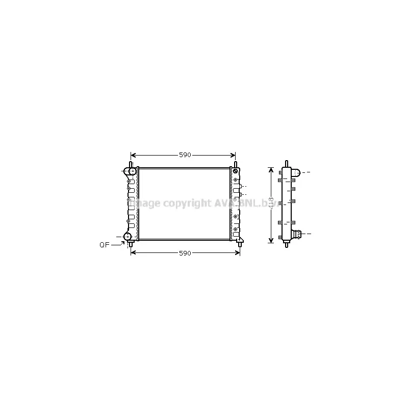 Radiateur, refroidissement du moteur AVA QUALITY COOLING LCA2075