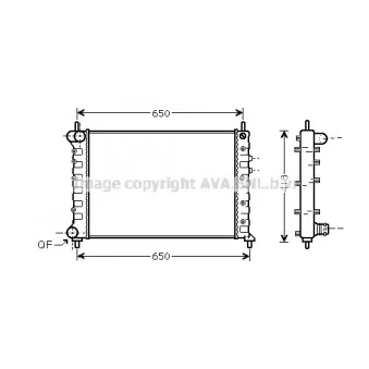 Radiateur, refroidissement du moteur AVA QUALITY COOLING LCA2076