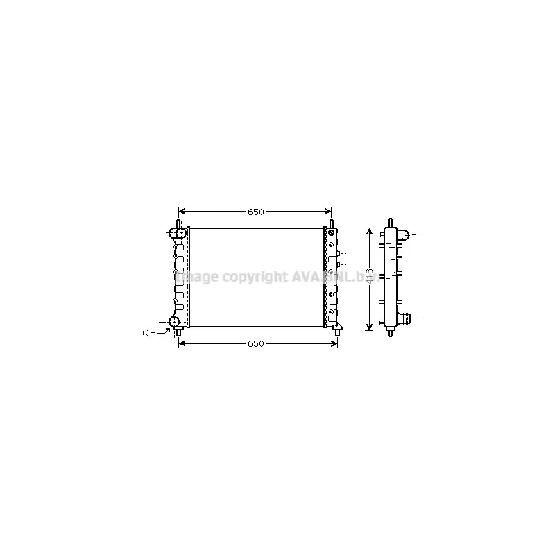 Radiateur, refroidissement du moteur AVA QUALITY COOLING LCA2076