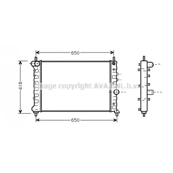 Radiateur, refroidissement du moteur AVA QUALITY COOLING