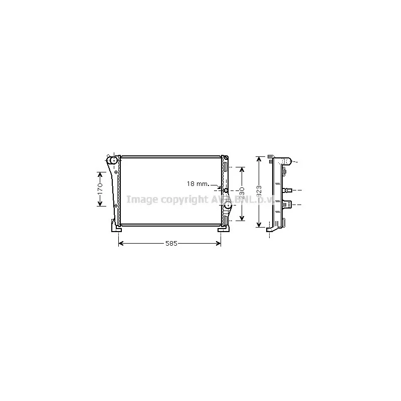 Radiateur, refroidissement du moteur AVA QUALITY COOLING LCA2088