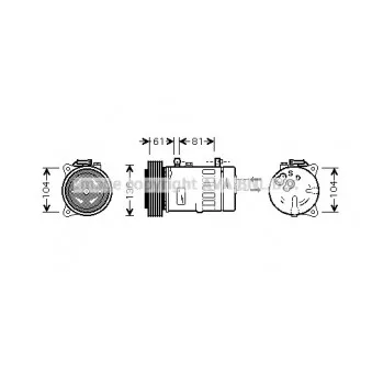Compresseur, climatisation AVA QUALITY COOLING LCK005