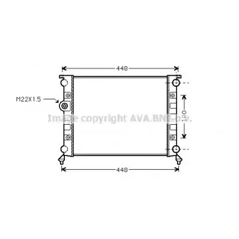 Radiateur, refroidissement du moteur AVA QUALITY COOLING LR2002