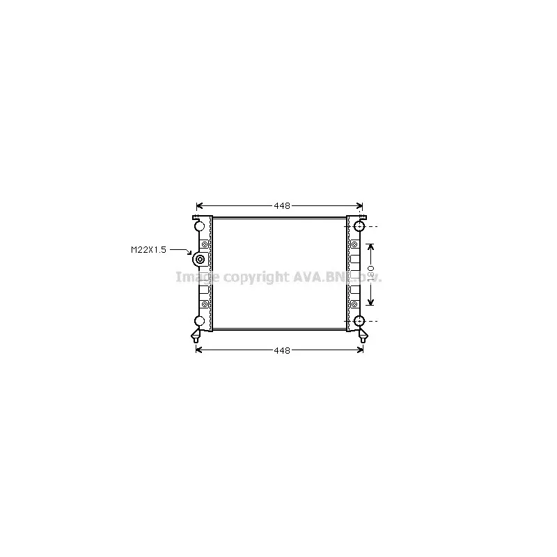 Radiateur, refroidissement du moteur AVA QUALITY COOLING LR2002