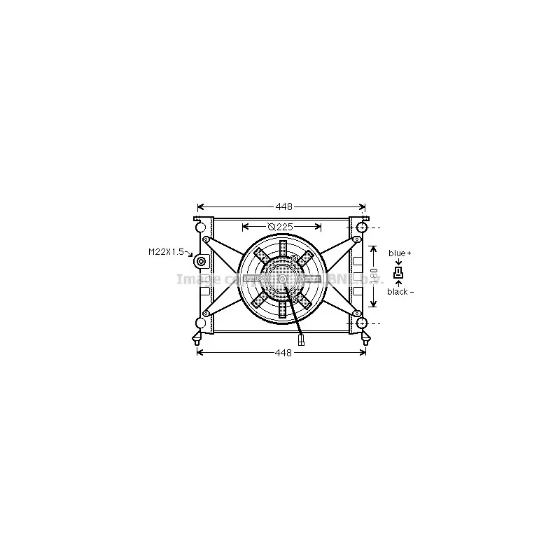 Radiateur, refroidissement du moteur AVA QUALITY COOLING LR2003
