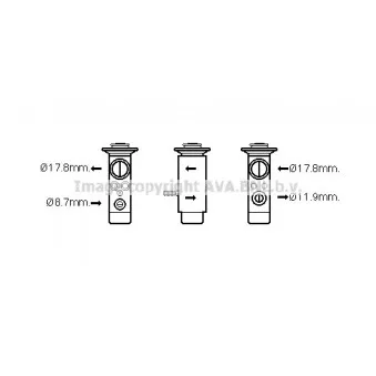 Détendeur, climatisation AVA QUALITY COOLING MC1017