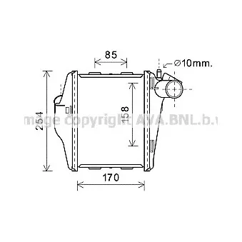 Intercooler, échangeur AVA QUALITY COOLING MC4015