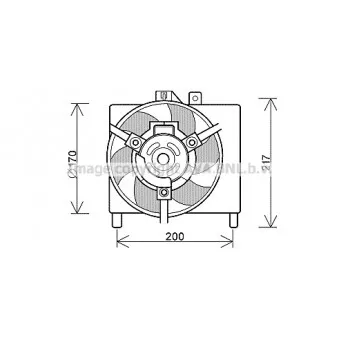 Ventilateur, refroidissement du moteur AVA QUALITY COOLING