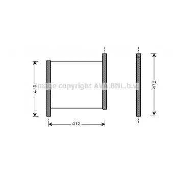 Radiateur, refroidissement du moteur AVA QUALITY COOLING MCA2002