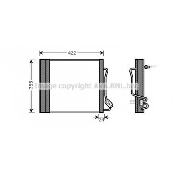 Condenseur, climatisation AVA QUALITY COOLING MCA5001D