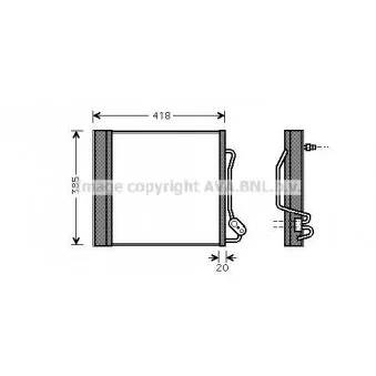 Condenseur, climatisation AVA QUALITY COOLING MCA5010D