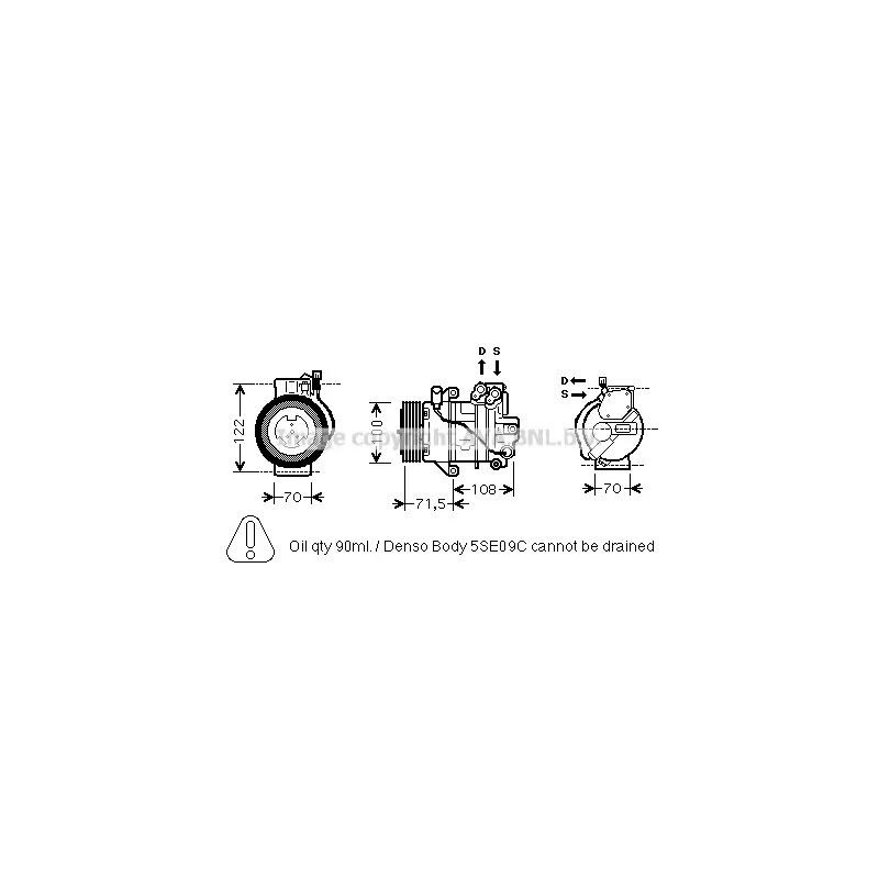 Compresseur, climatisation AVA QUALITY COOLING MCK008