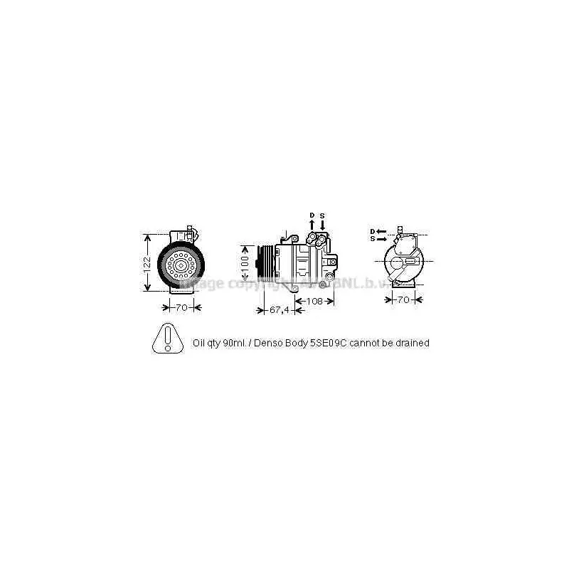 Compresseur, climatisation AVA QUALITY COOLING MCK009