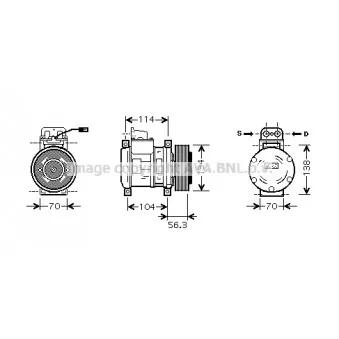 Compresseur, climatisation AVA QUALITY COOLING MEK227