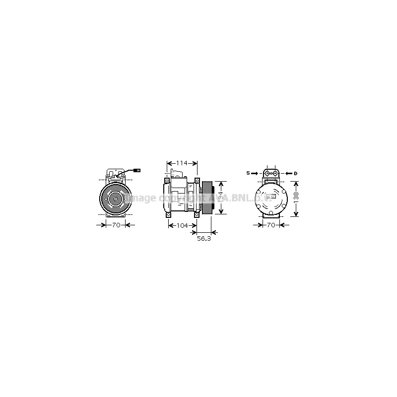 Compresseur, climatisation AVA QUALITY COOLING MEK227
