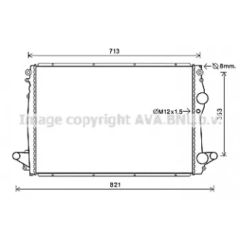 Radiateur, refroidissement du moteur AVA QUALITY COOLING