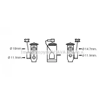 Détendeur, climatisation AVA QUALITY COOLING MS1592