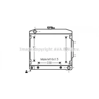 Radiateur, refroidissement du moteur AVA QUALITY COOLING MS2032