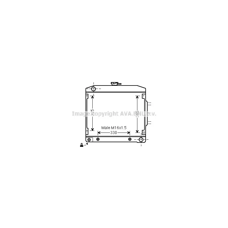 Radiateur, refroidissement du moteur AVA QUALITY COOLING MS2032
