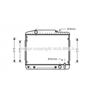 Radiateur, refroidissement du moteur AVA QUALITY COOLING MS2034