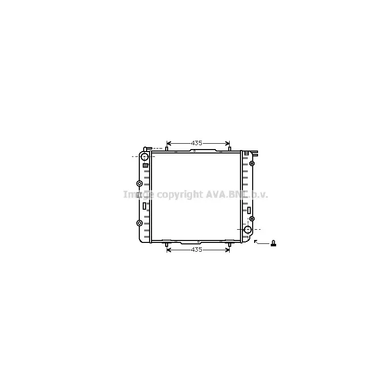 Radiateur, refroidissement du moteur AVA QUALITY COOLING MS2038