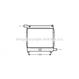 Radiateur, refroidissement du moteur AVA QUALITY COOLING MS2039