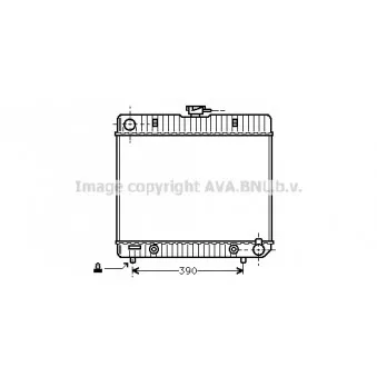 Radiateur, refroidissement du moteur AVA QUALITY COOLING MS2043