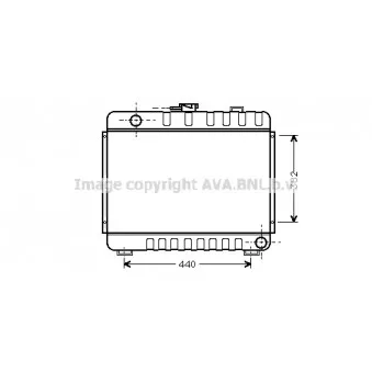 Radiateur, refroidissement du moteur AVA QUALITY COOLING MS2045