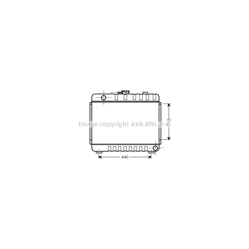 Radiateur, refroidissement du moteur AVA QUALITY COOLING MS2045