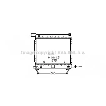 Radiateur, refroidissement du moteur AVA QUALITY COOLING MS2064