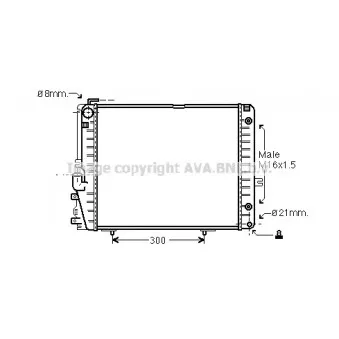 Radiateur, refroidissement du moteur AVA QUALITY COOLING MS2072