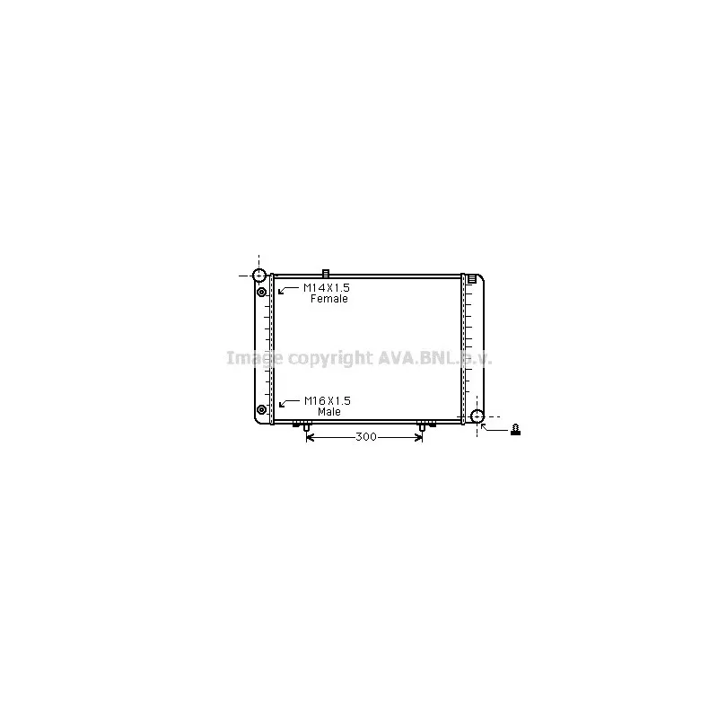 Radiateur, refroidissement du moteur AVA QUALITY COOLING MS2074