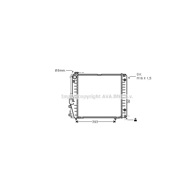 Radiateur, refroidissement du moteur AVA QUALITY COOLING MS2086
