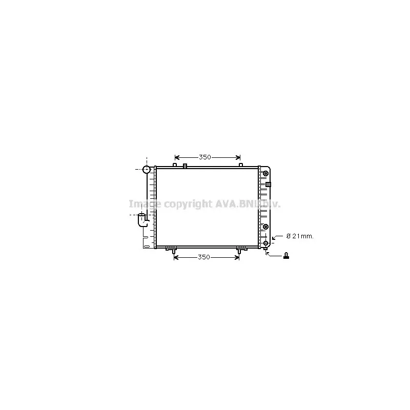 Radiateur, refroidissement du moteur AVA QUALITY COOLING MS2096