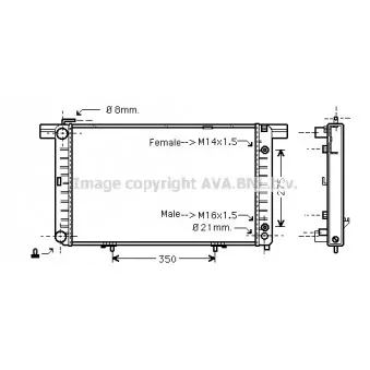 Radiateur, refroidissement du moteur AVA QUALITY COOLING