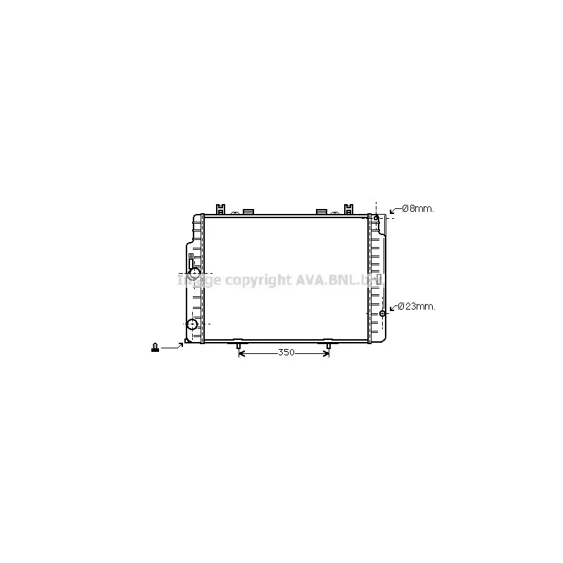 Radiateur, refroidissement du moteur AVA QUALITY COOLING MS2133