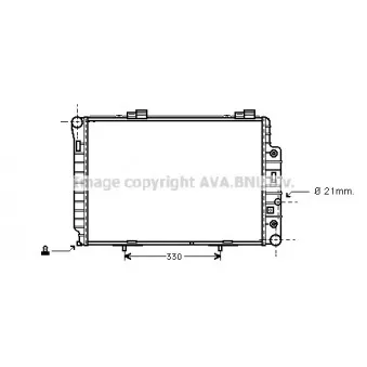 Radiateur, refroidissement du moteur AVA QUALITY COOLING MS2146