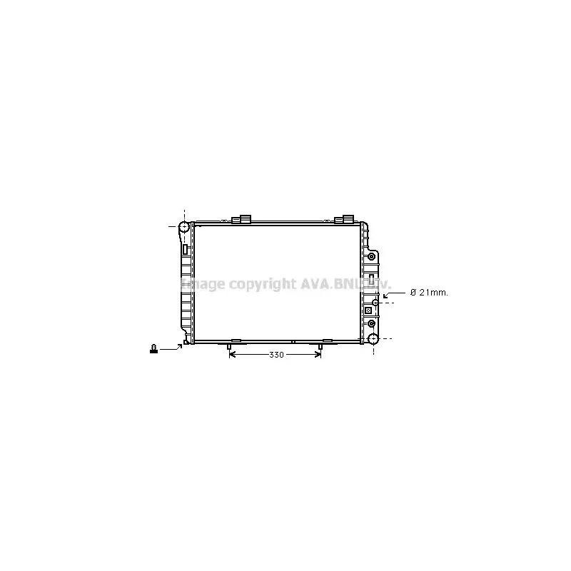 Radiateur, refroidissement du moteur AVA QUALITY COOLING MS2146