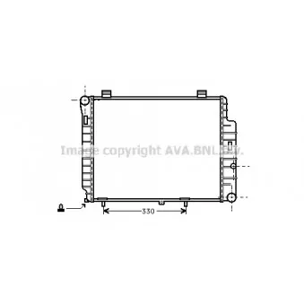 Radiateur, refroidissement du moteur AVA QUALITY COOLING MS2155