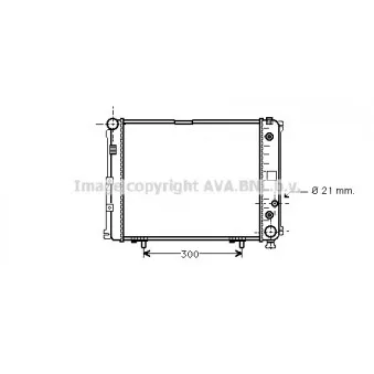 Radiateur, refroidissement du moteur AVA QUALITY COOLING MS2162