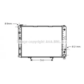 Radiateur, refroidissement du moteur AVA QUALITY COOLING MS2177