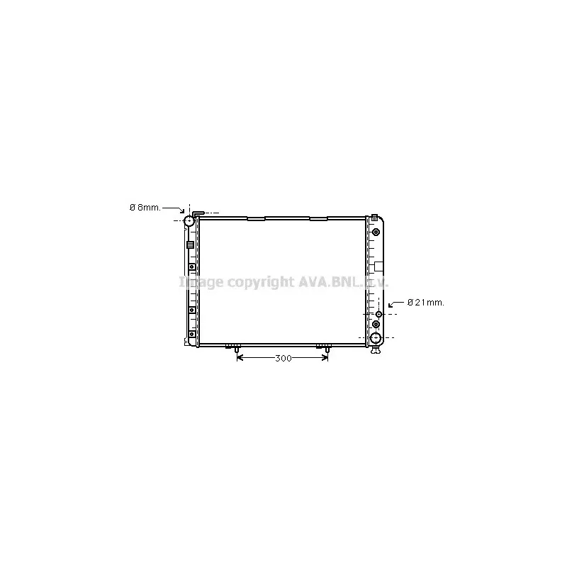 Radiateur, refroidissement du moteur AVA QUALITY COOLING MS2177