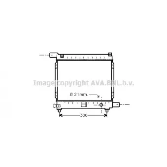 Radiateur, refroidissement du moteur AVA QUALITY COOLING MS2179