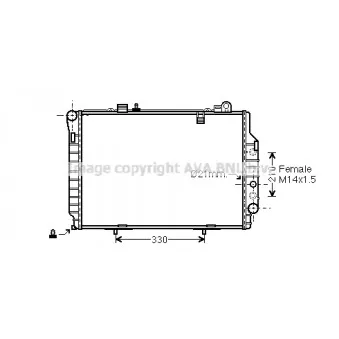 Radiateur, refroidissement du moteur AVA QUALITY COOLING