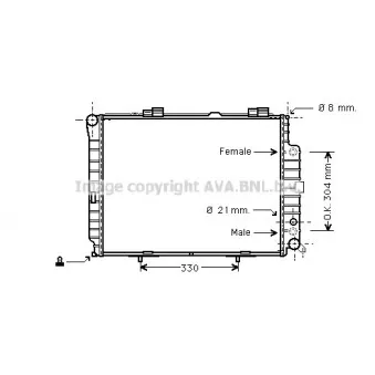 Radiateur, refroidissement du moteur AVA QUALITY COOLING