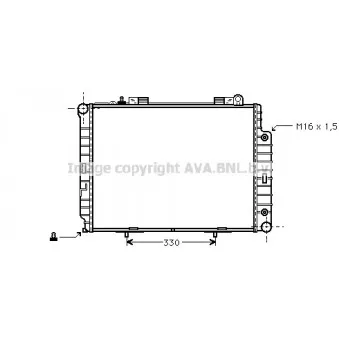 Radiateur, refroidissement du moteur AVA QUALITY COOLING MS2209