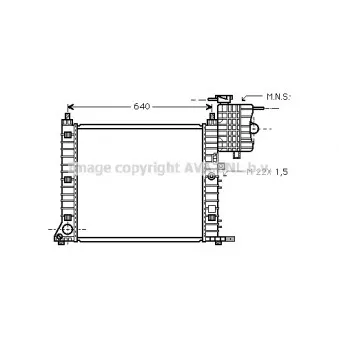 Radiateur, refroidissement du moteur AVA QUALITY COOLING